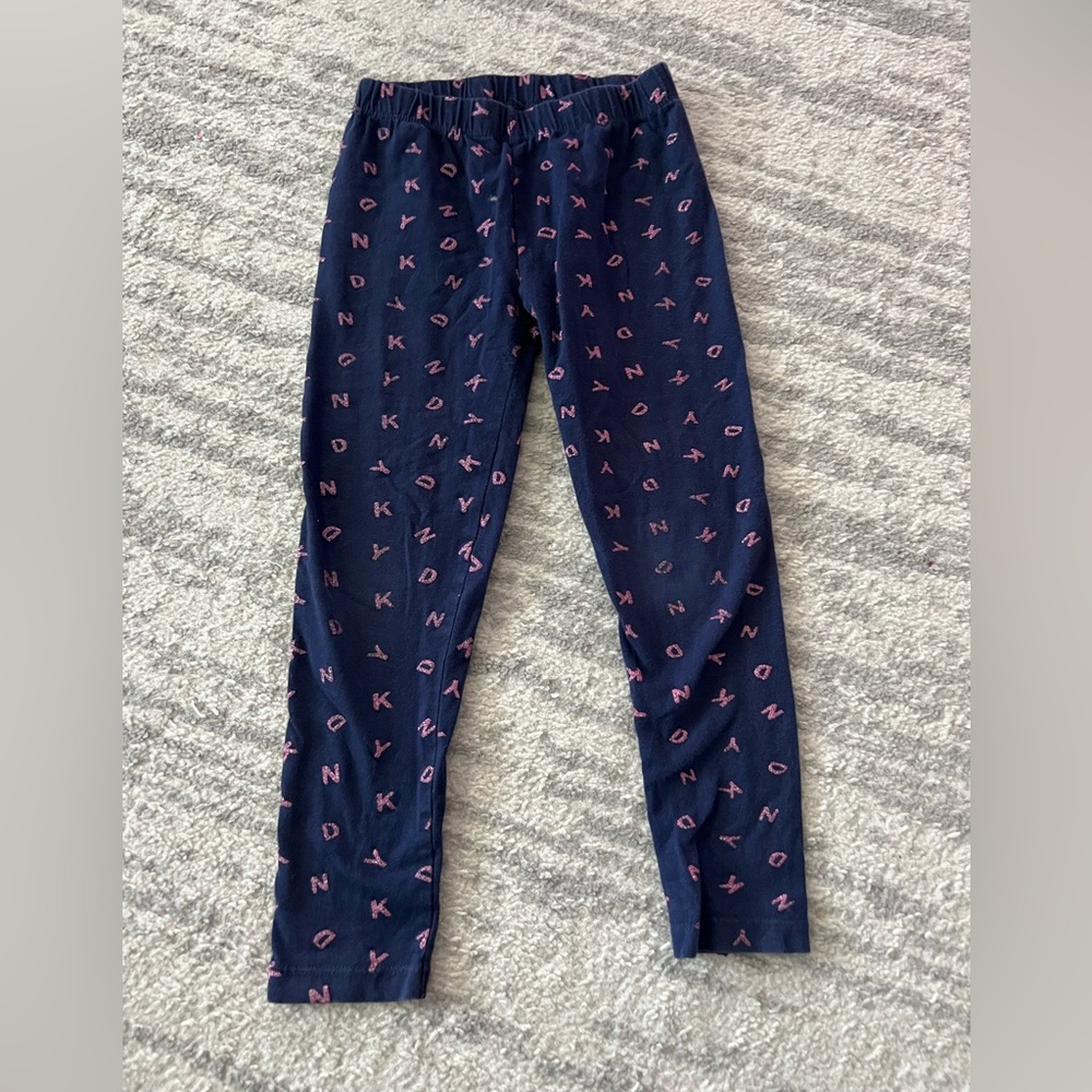 DKNY‎ navy and pink leggings girls size 5